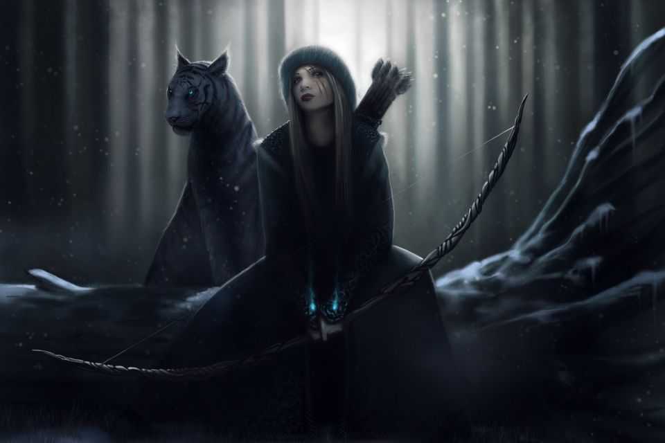 960x640_art-devushka-derevo-svet-luk-sneg-koshka-krov